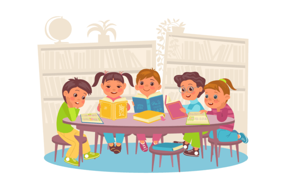Cultivating a Love for Reading: The Magic of Cute Children in Library Settings