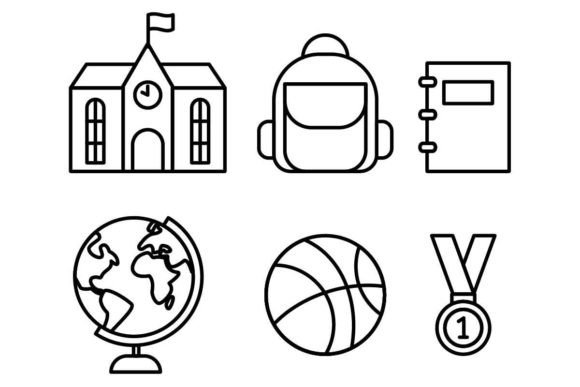 Enhancing Visual Communication with a Set of Education and School Icons