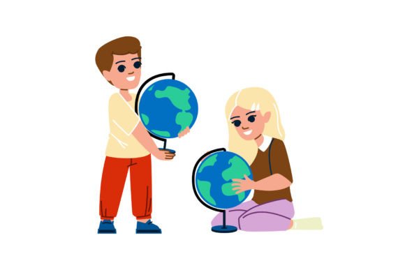Geography Kid Vector: Evaluating Flat Cartoon Illustrations for Modern Educational Design