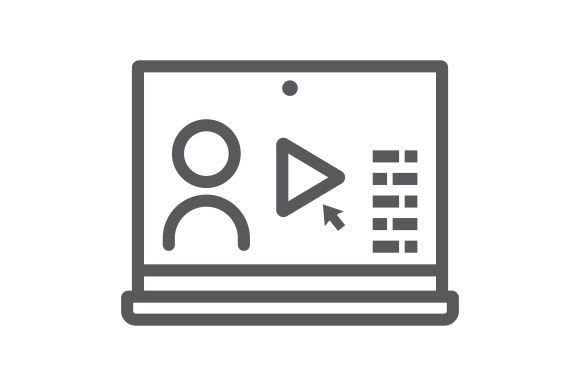 Live Webinar Line Icon: Modern Design Essentials