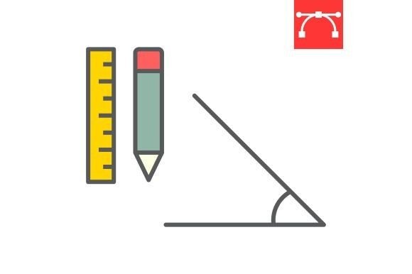 Mastering Geometry Color Line Icons
