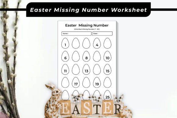 Missing Number Worksheet for 1st Grade