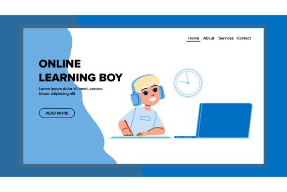 Online Learning Boy Vector: A Strategic Asset for Digital Education Branding
